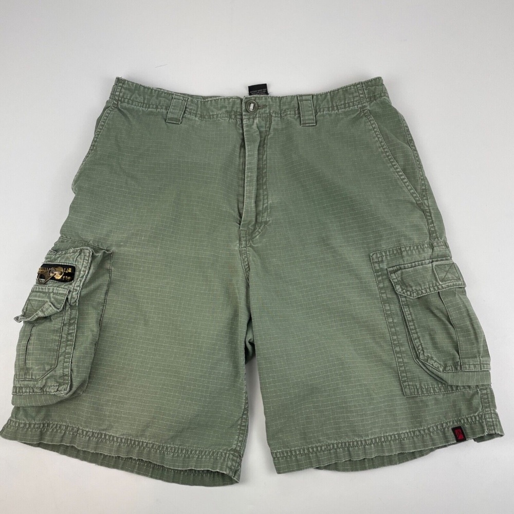 Vintage Y2K Alpine Design Men's Size 32 Rip Stop Cargo Shorts Distressed *Read
